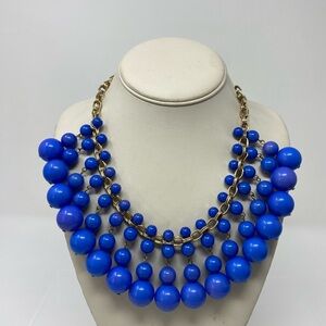 Elegant Blue Beaded Necklace